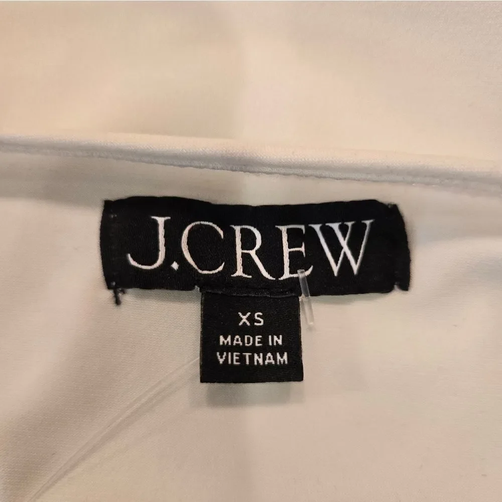 J. Crew Cream Ruffled Short Sleeve Blouse NWT Xsmall